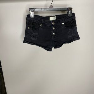 Lace Crochet Jean Shorts